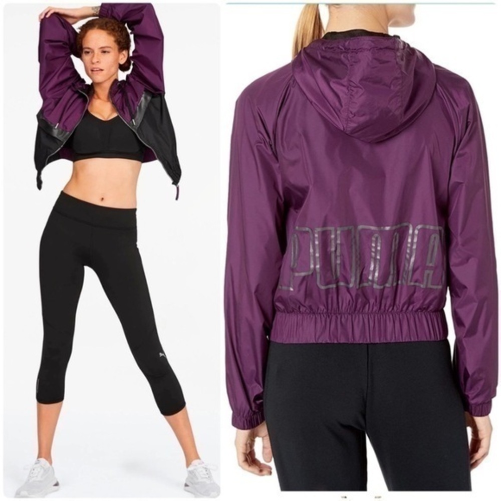 New Puma Retro Sport Windbreaker Jacket Afterglow After Glow Statement Purple S